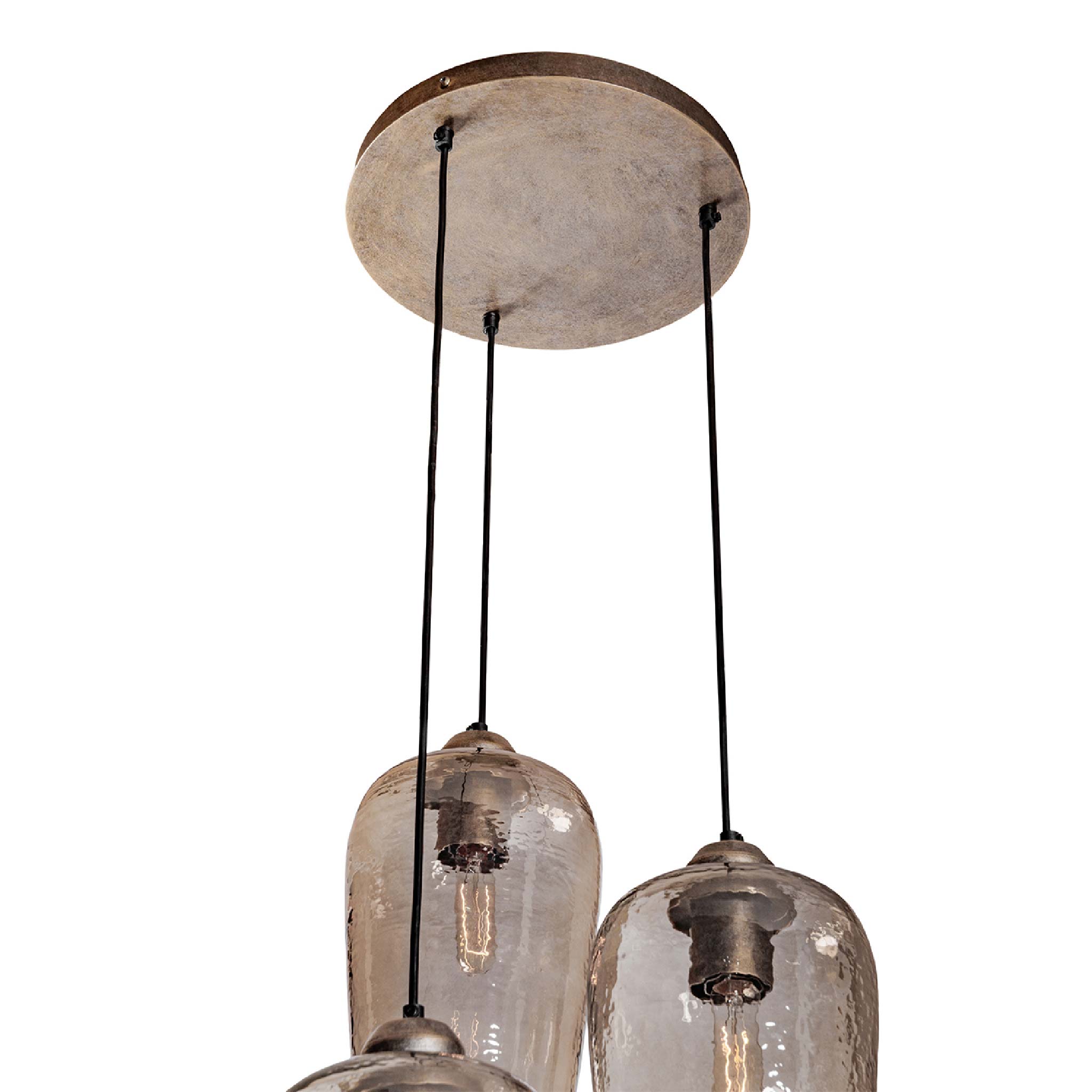 Belgrove 3 Light Drop Glass Pendant