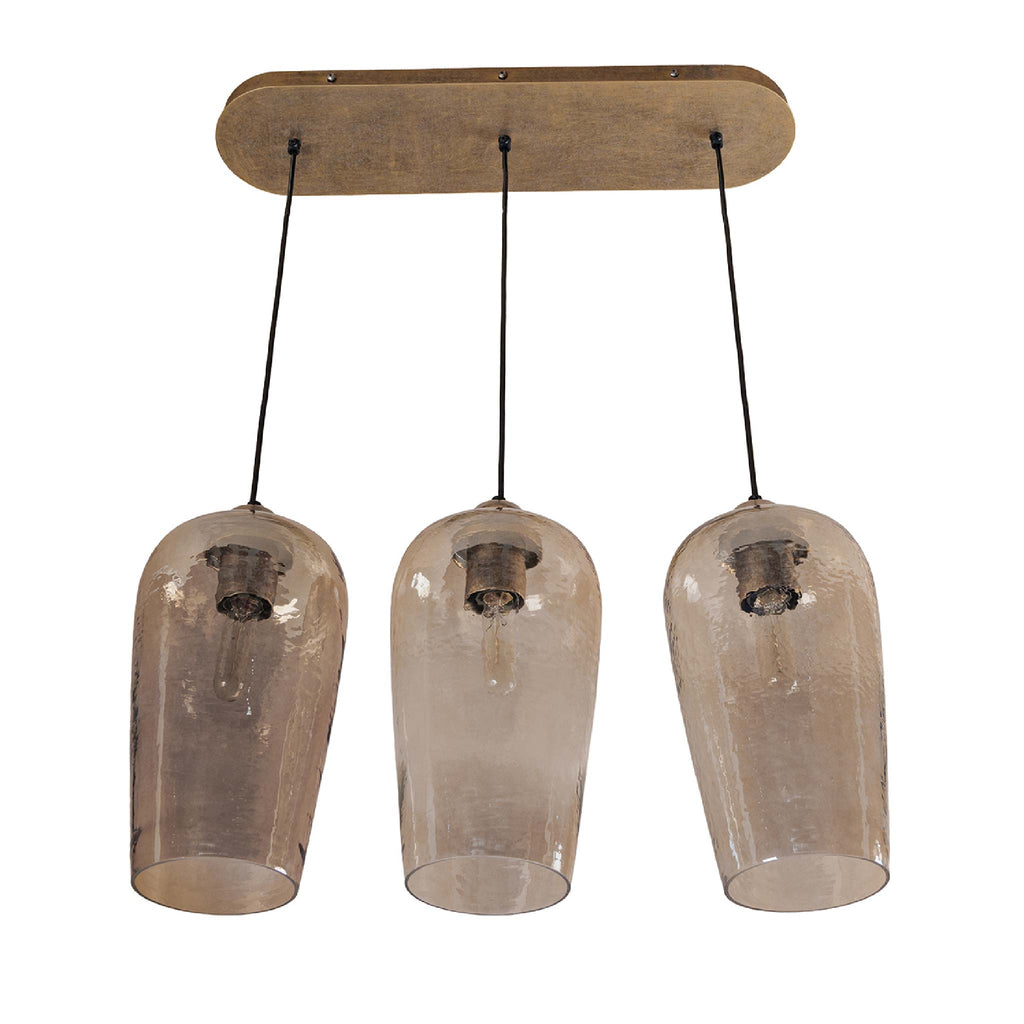 Belgrove 3 Light Linear Glass Pendant