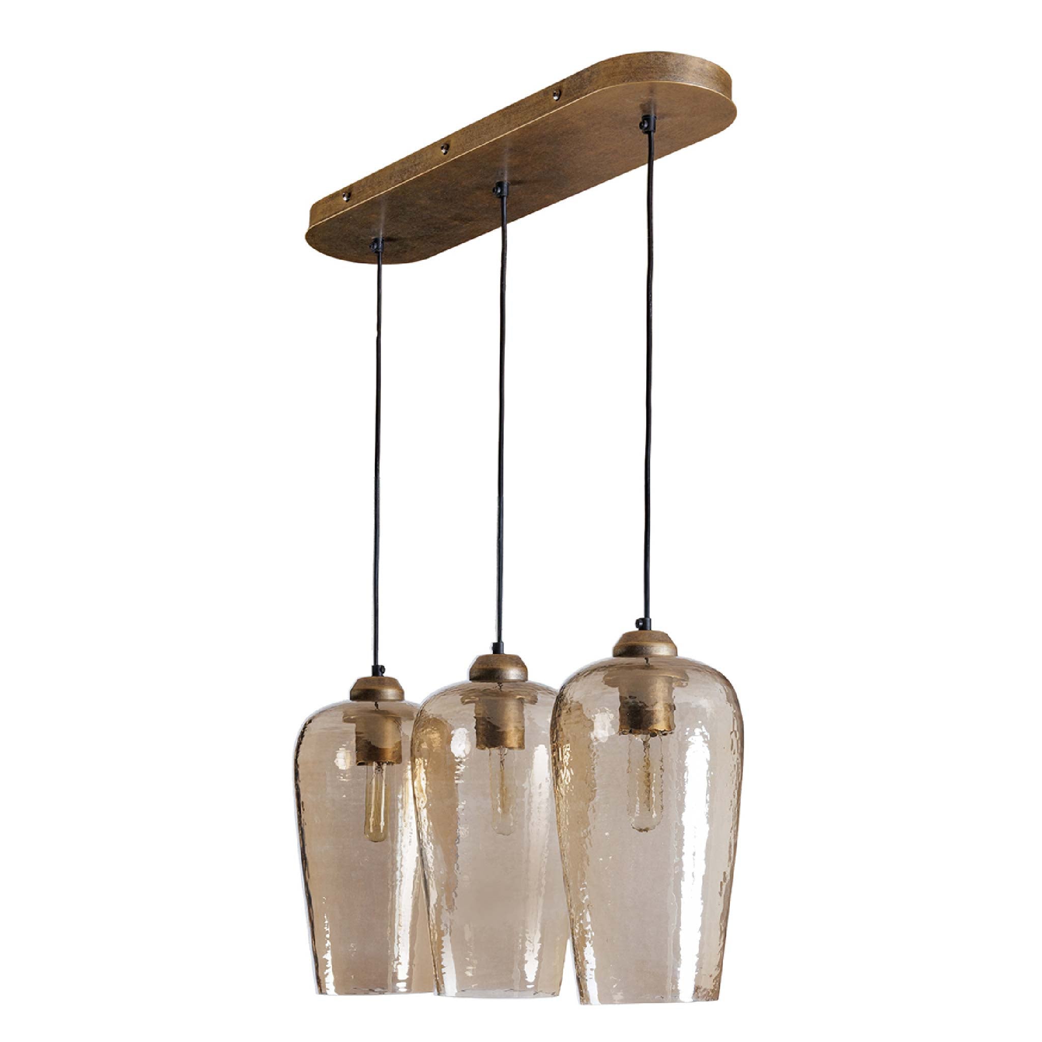 Belgrove 3 Light Linear Glass Pendant