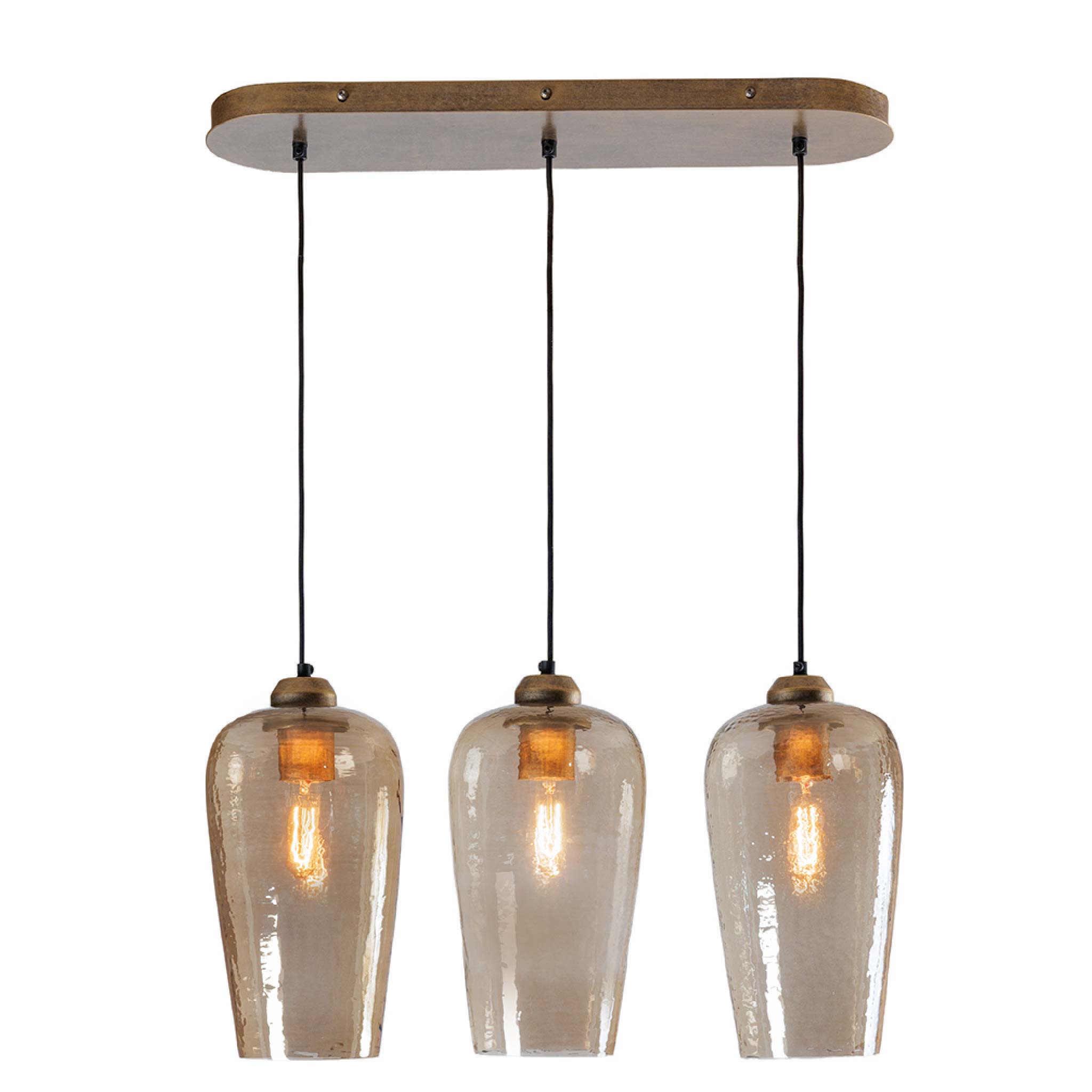 Belgrove 3 Light Linear Glass Pendant