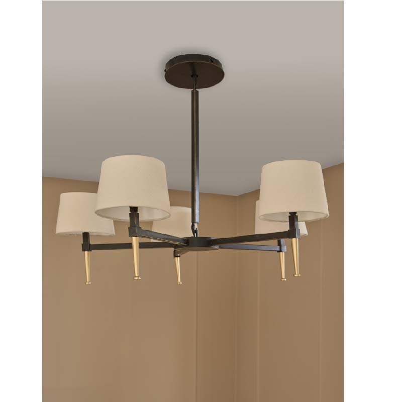 Stella 5 Light Pendant with Shades 