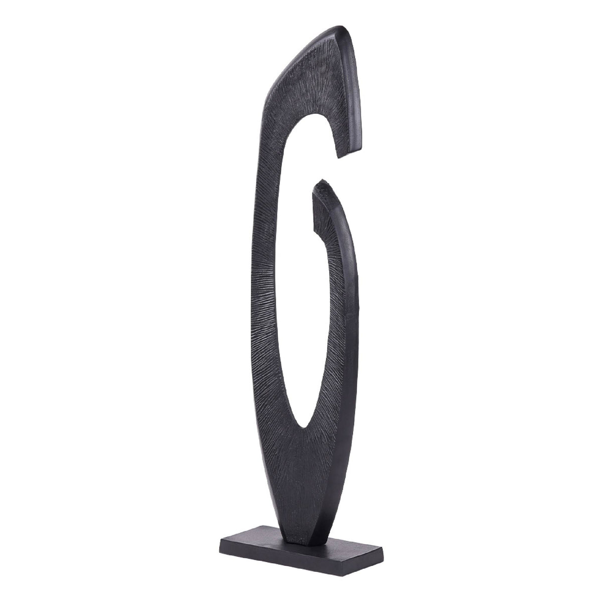 Axis Black Aluminium Sculpture 117cm