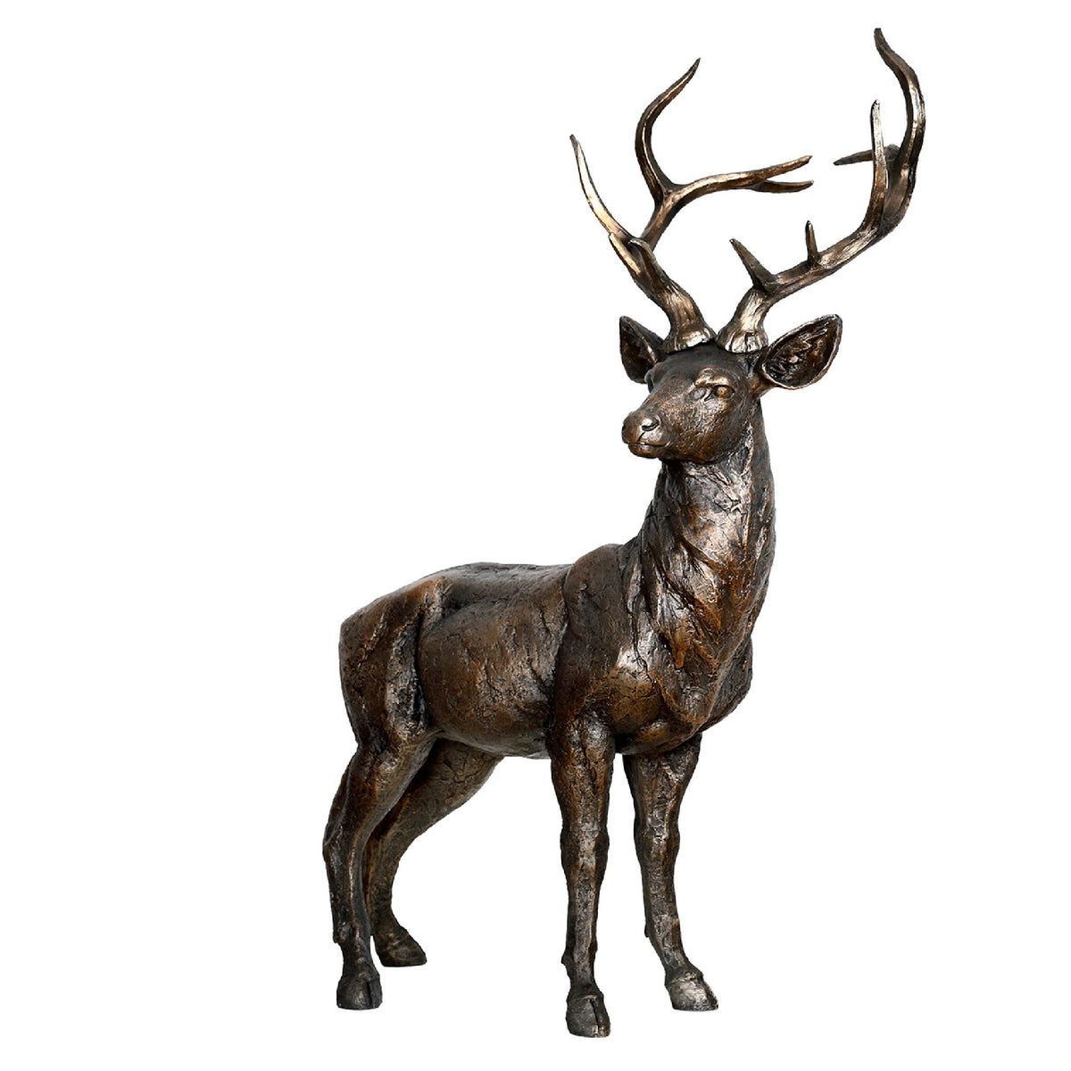 Libra Interiors Magnus Regal Standing Stag Sculpture
