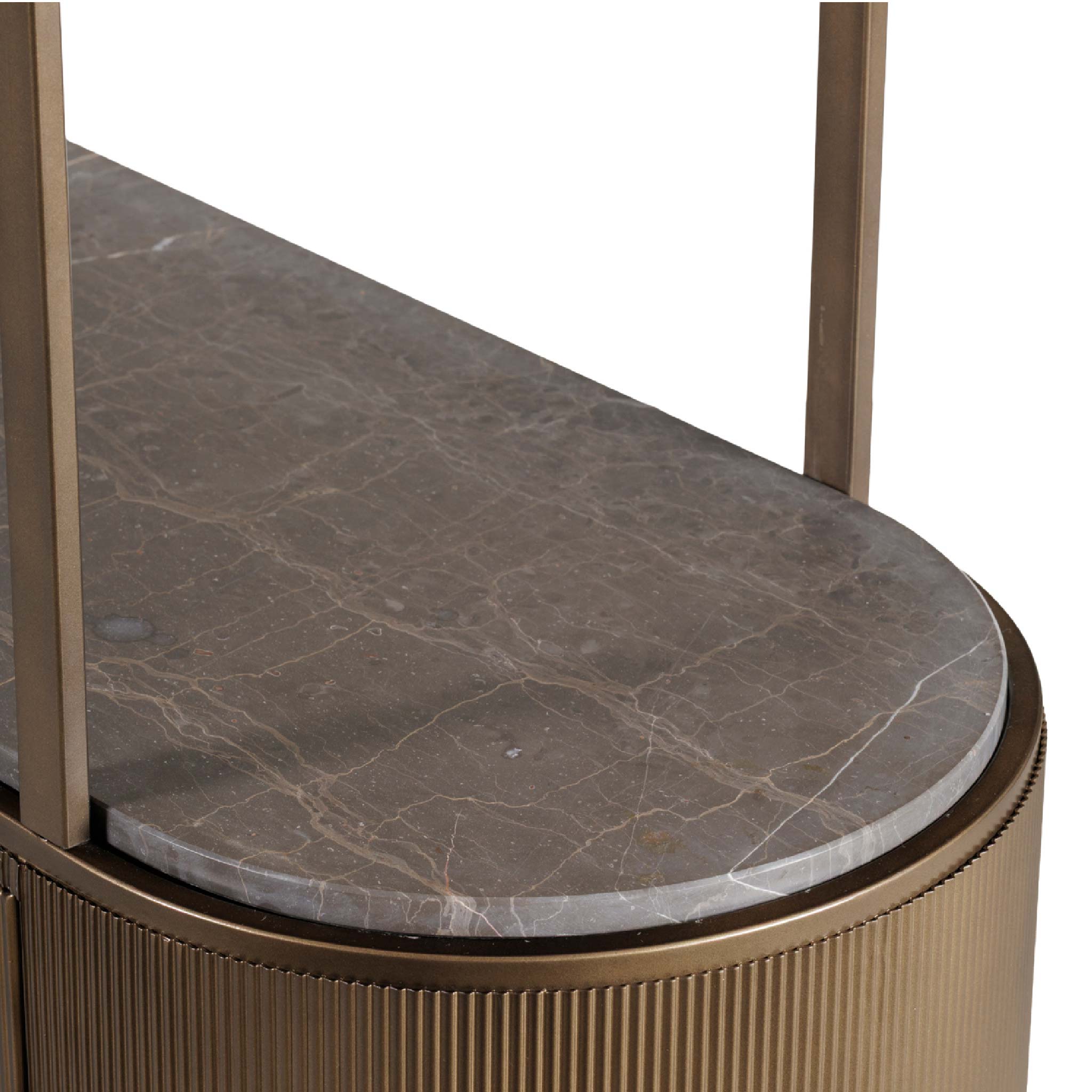 Belvedere Royal Gold Shelving Unit With Storage