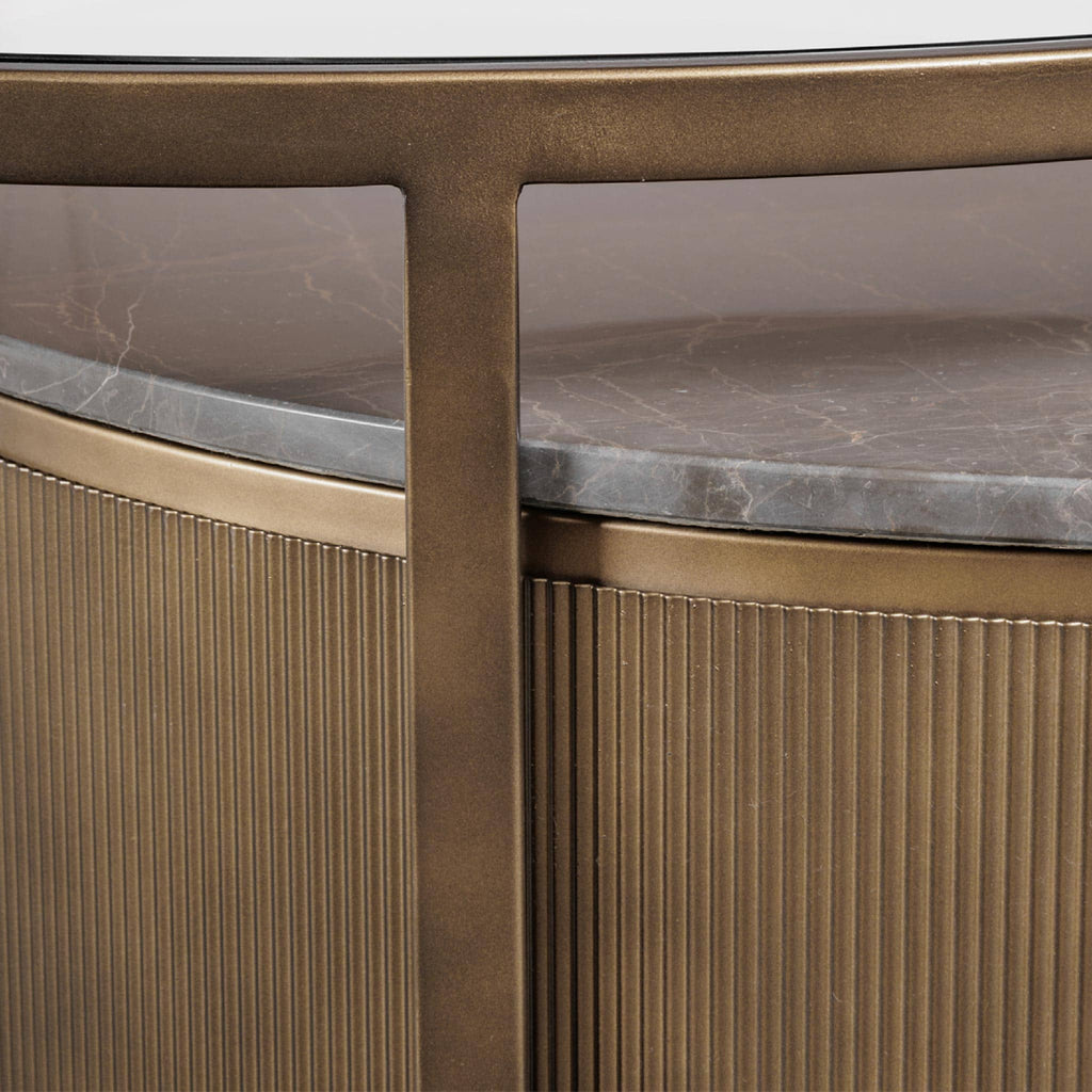 Belvedere Royal Gold Set of 2 Nesting Coffee Tables