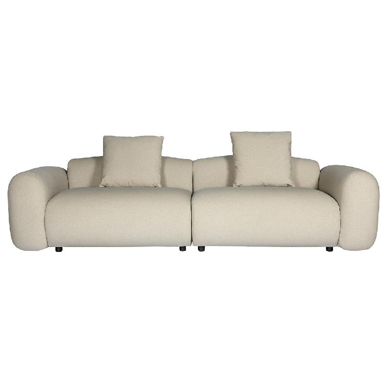 Limewood 3 Seater Sofa and Cushions in Warm Stone