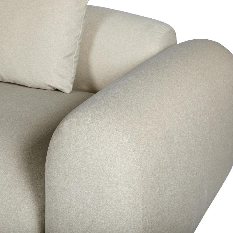 Limewood 3 Seater Sofa and Cushions in Warm Stone