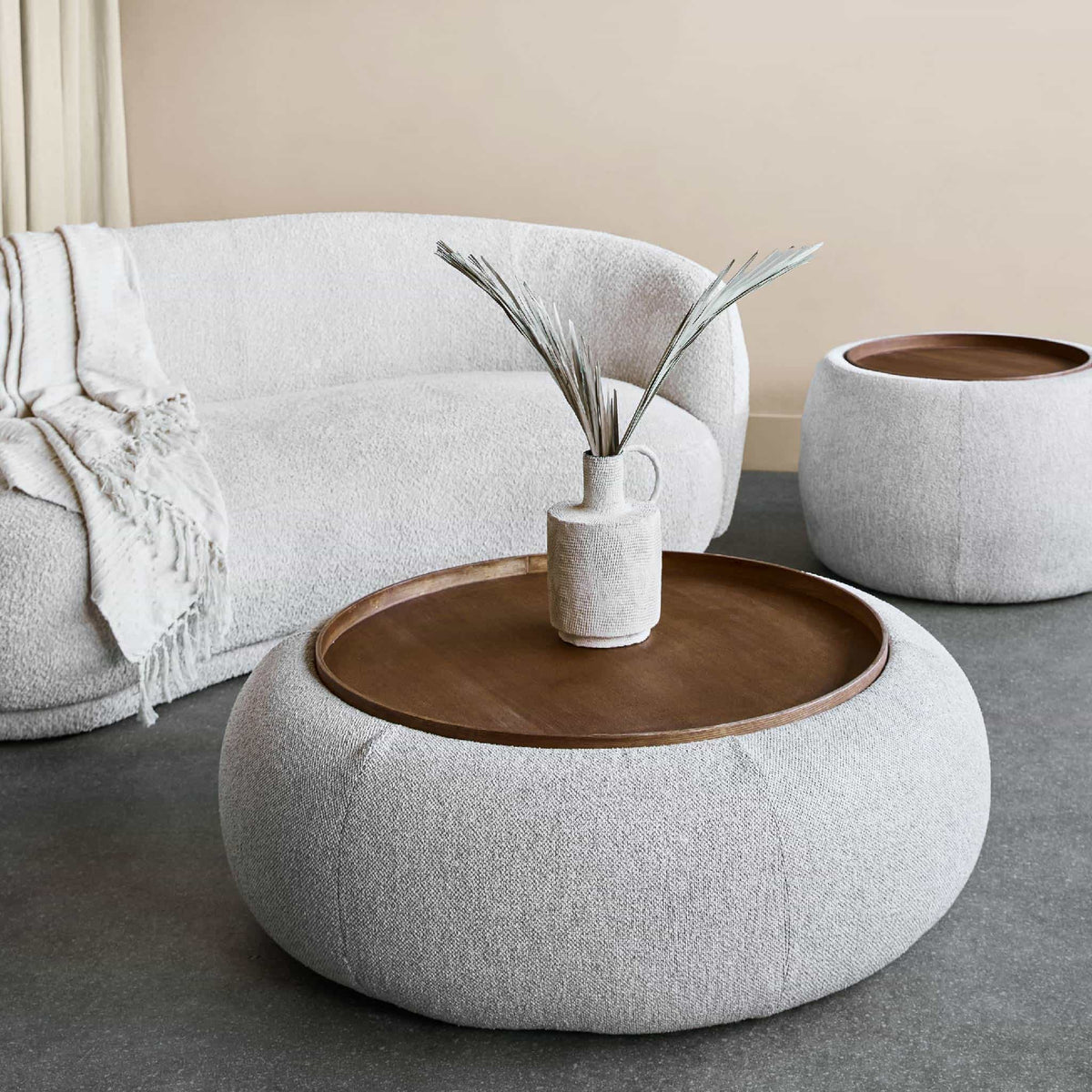 Libra Interiors Gensen Upholstered Coffee Table with clever hidden storage