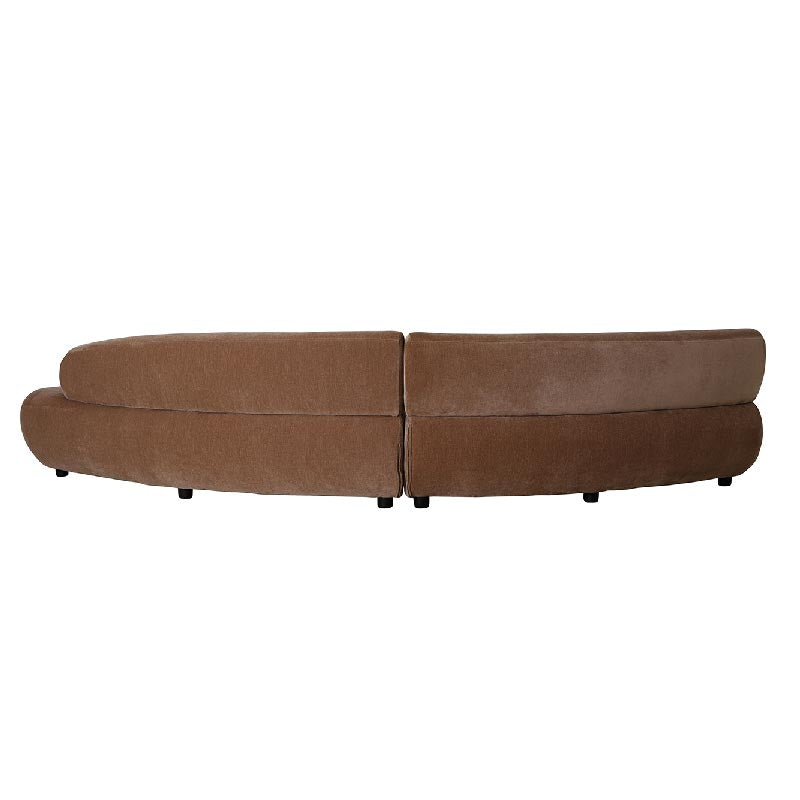 Eden Curved Modular Sofa in Mocha Velvet