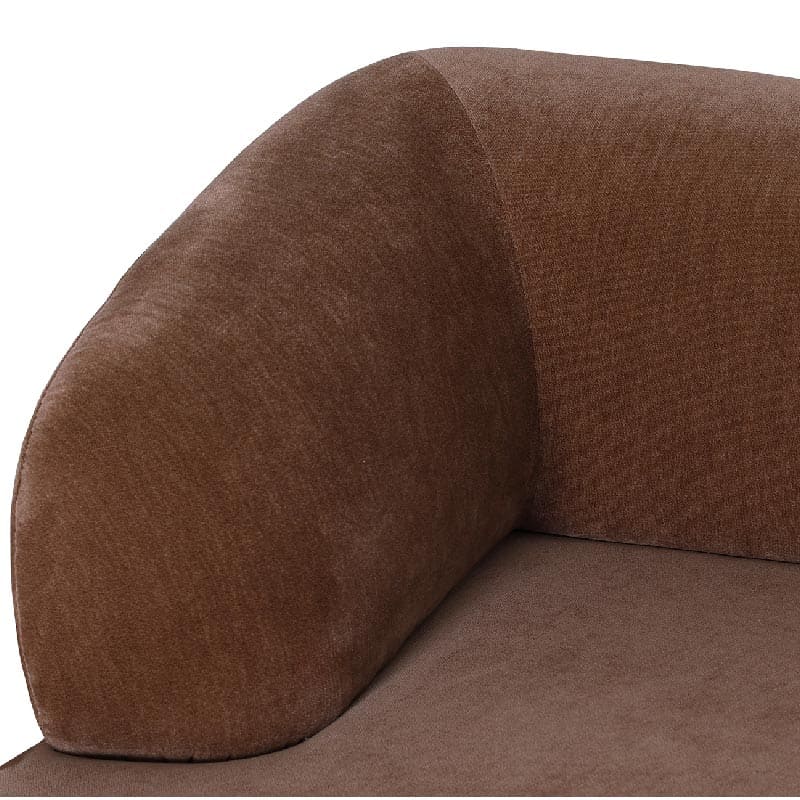 Eden Curved Modular Sofa in Mocha Velvet