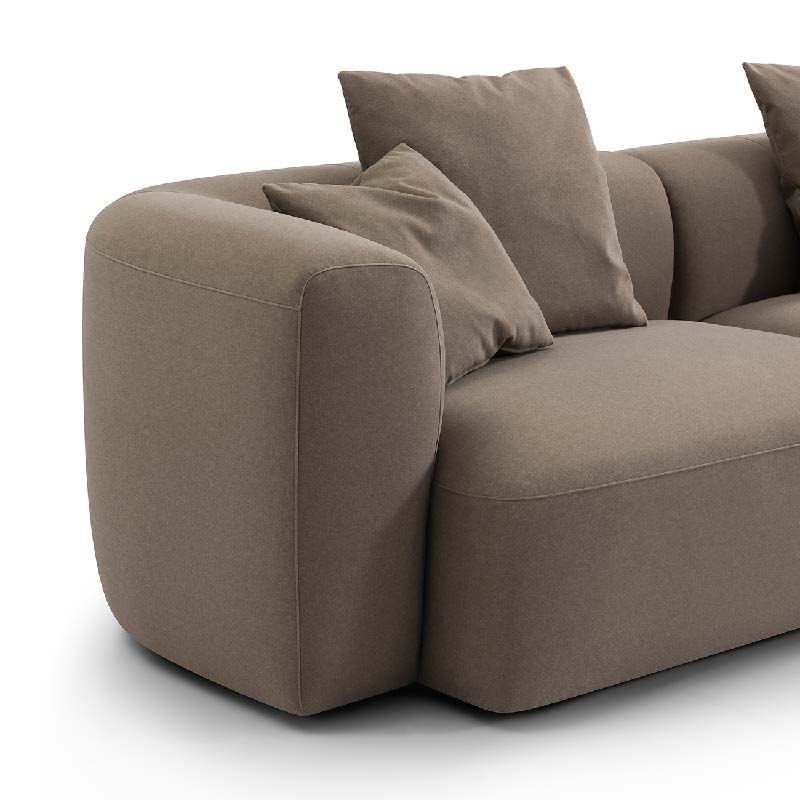 Wicklow Sofa in Soft Truffle Brown Velvet