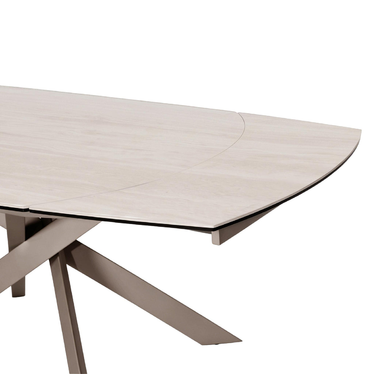 Themsby Extendable Dining Table Warm Stone