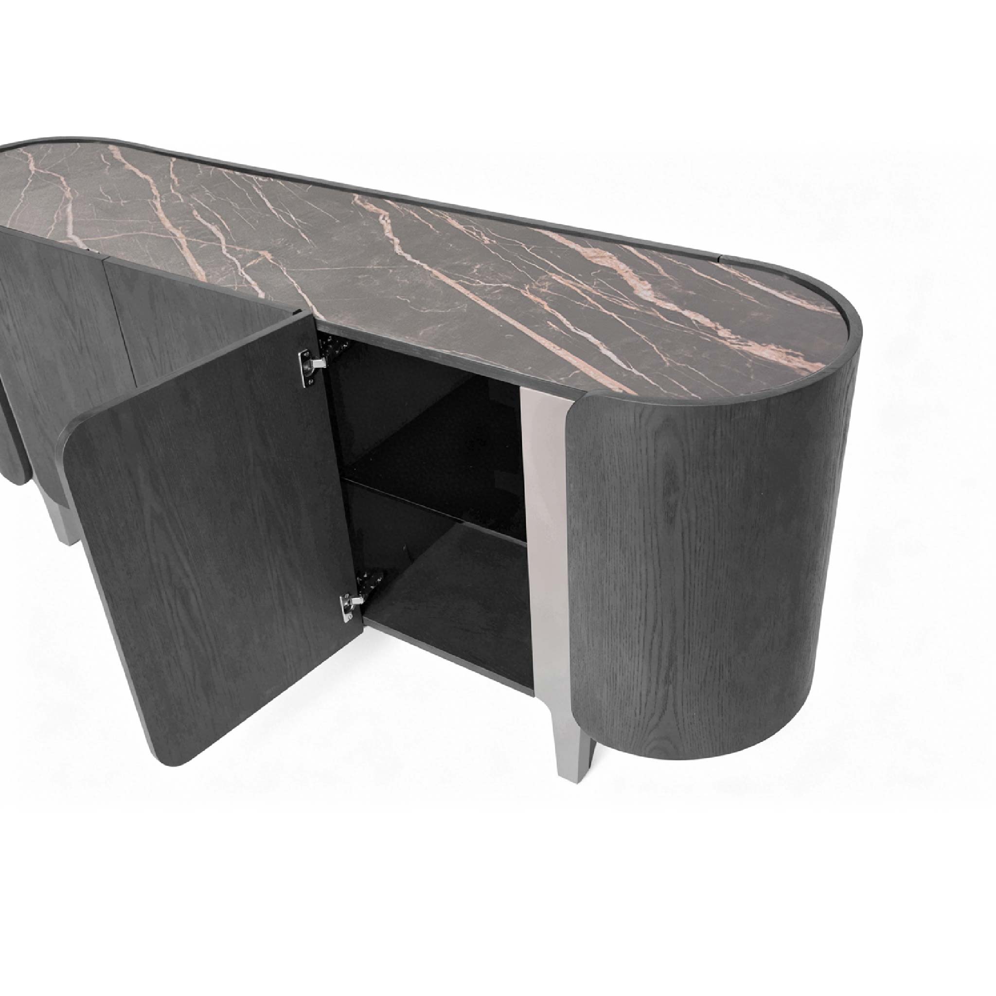 Branwick Sideboard Deep Charcoal with ceramic top