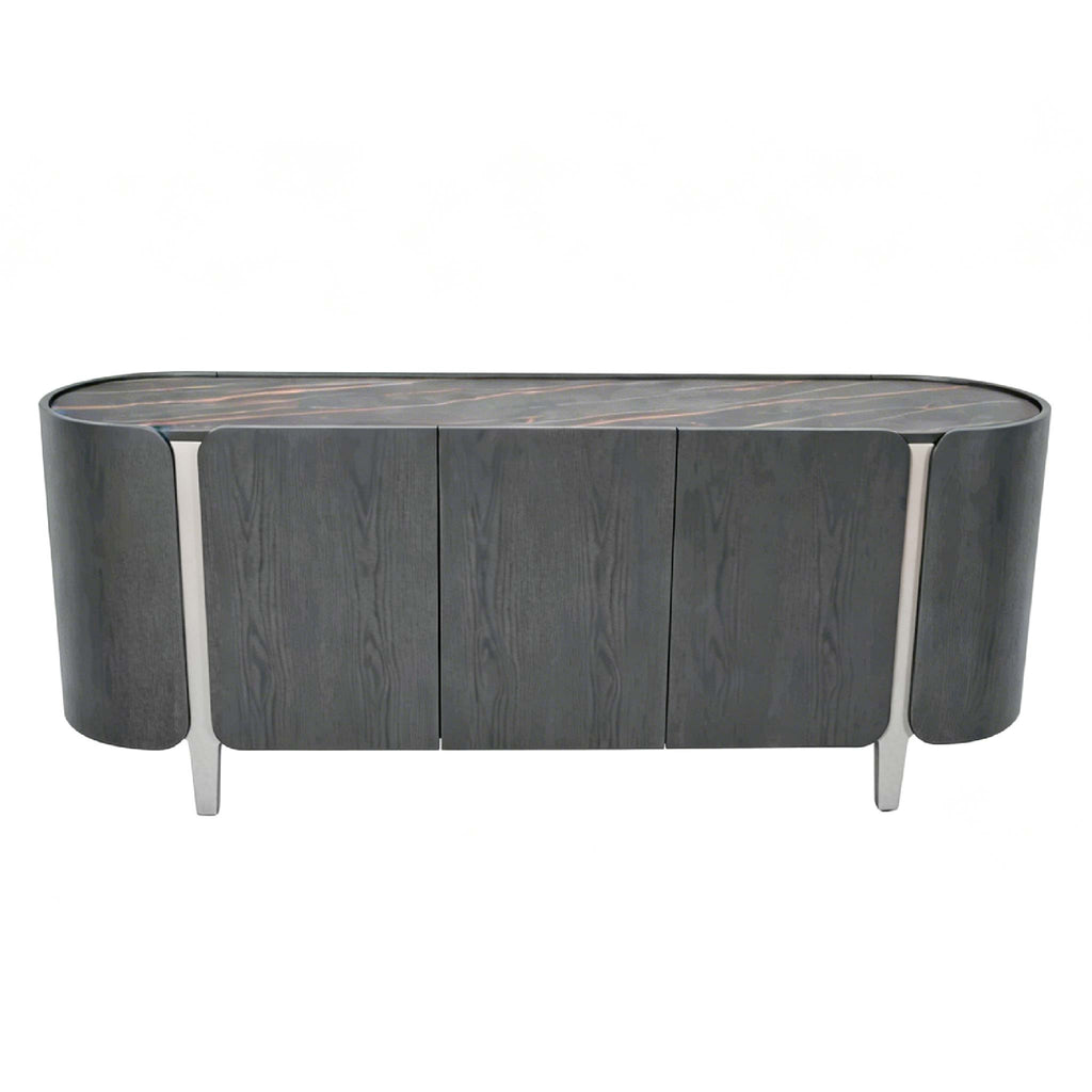 Branwick Sideboard Deep Charcoal with ceramic top