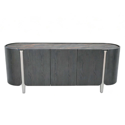 Branwick Sideboard Deep Charcoal with ceramic top