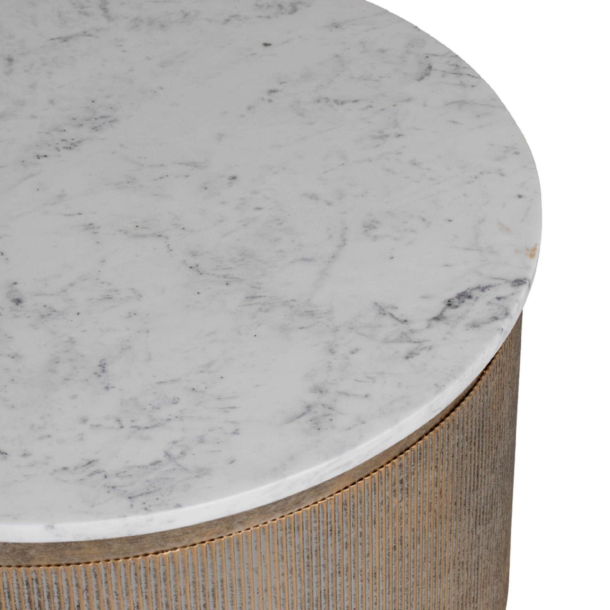 Libra Interiors Belvedere Aged Gold Marble Storage Coffee Table