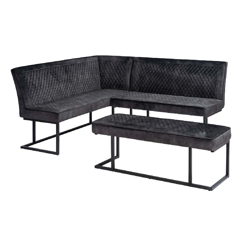 Apollo Velvet Corner Bench Set - LHF 