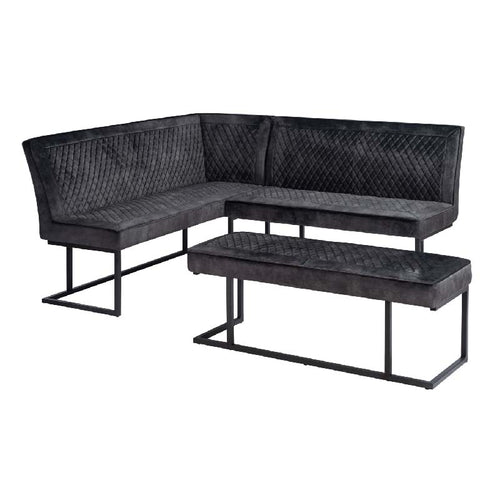 Apollo Velvet Corner Bench Set - LHF 