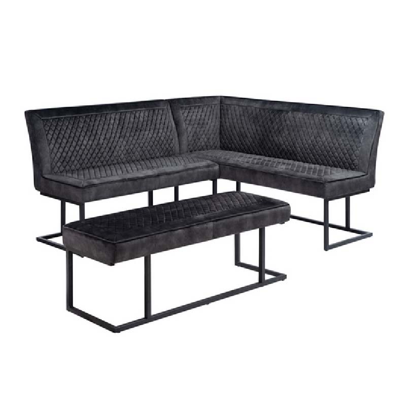Apollo Velvet Corner Bench Set - RHF