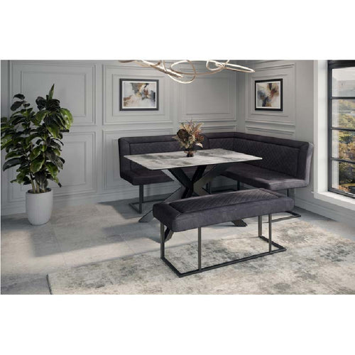 Apollo Velvet Corner Bench Set - RHF