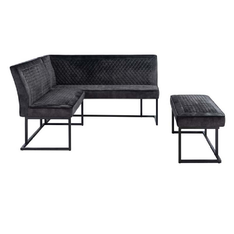 Apollo Velvet Corner Bench Set - RHF