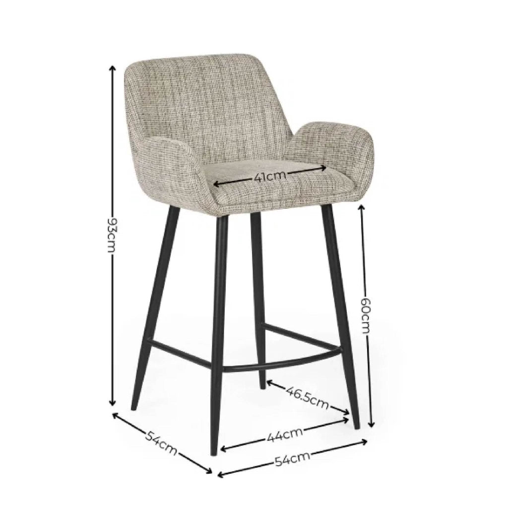 Barley Chenille Bar Stool - Cookies and Cream Chenille