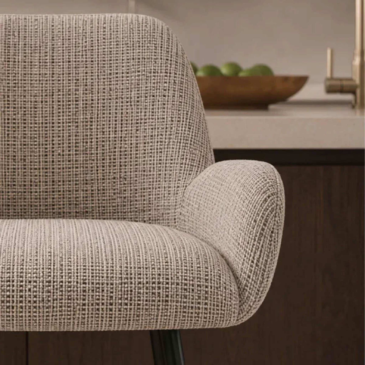 Barley Chenille Bar Stool - Cookies and Cream Chenille