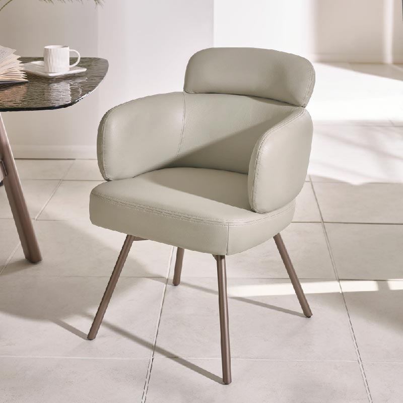Set of 2 Callisto Faux Leather Swivel Dining Chairs