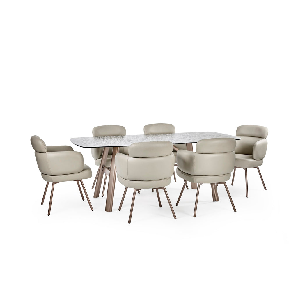 Set of 2 Callisto Swivel Dining Chair