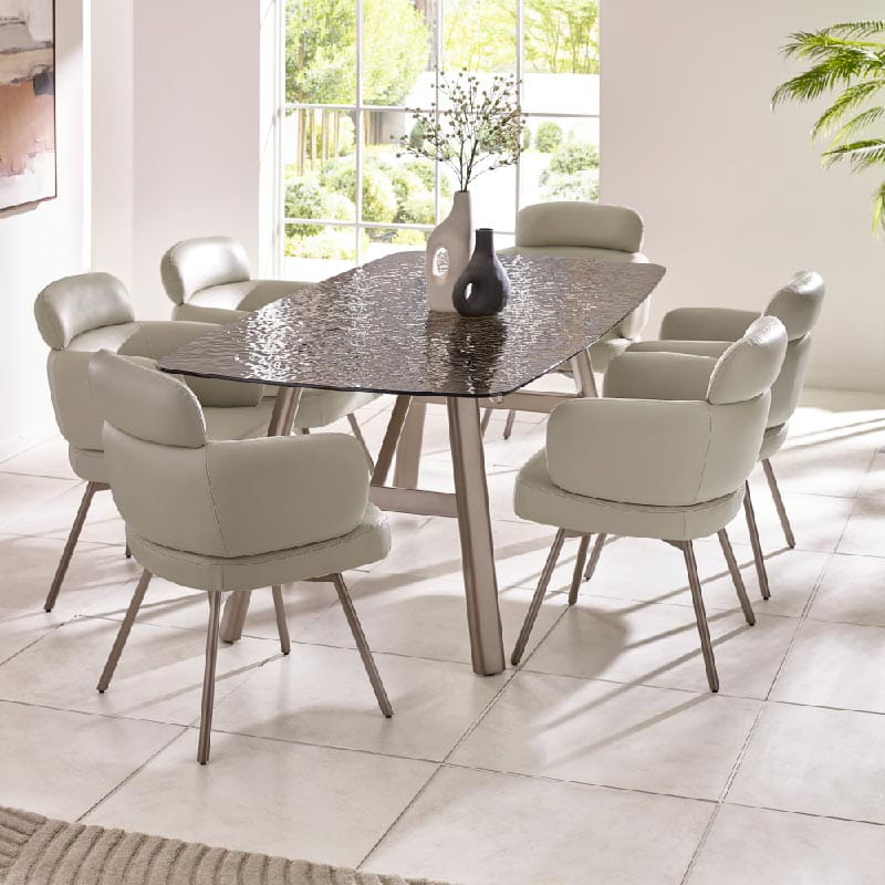 Set of 2 Callisto Swivel Dining Chair