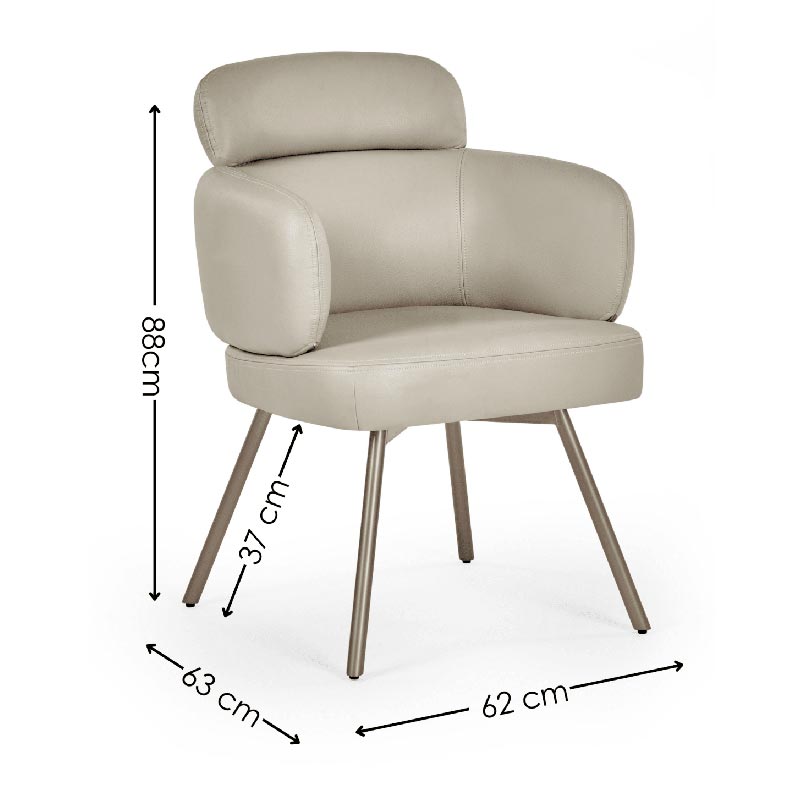 Set of 2 Callisto Swivel Dining Chair