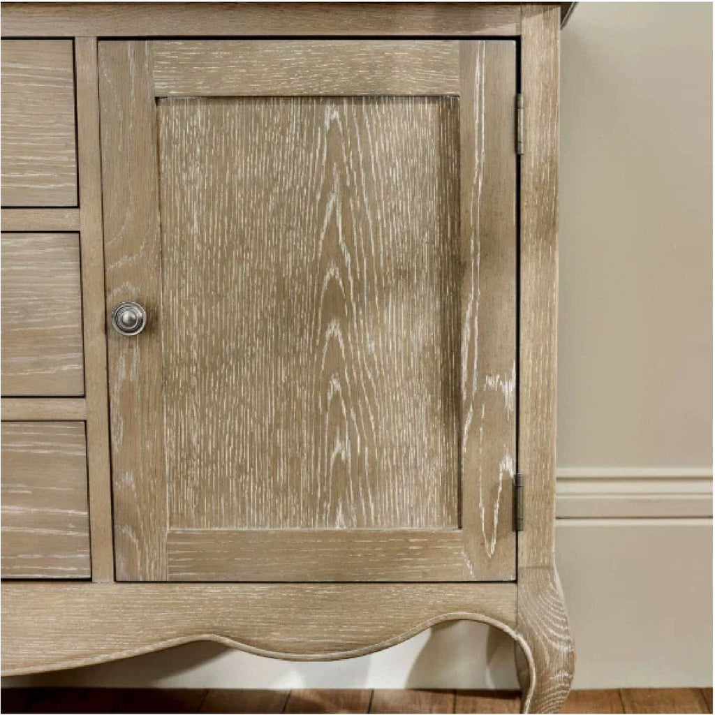 Julian Bowen Camille French Style 2 Door 2 Drawer Sideboard - Limed Oak
