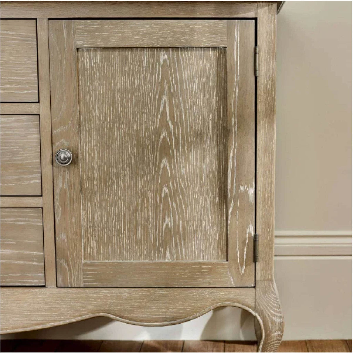 Julian Bowen Camille French Style 2 Door 2 Drawer Sideboard - Limed Oak