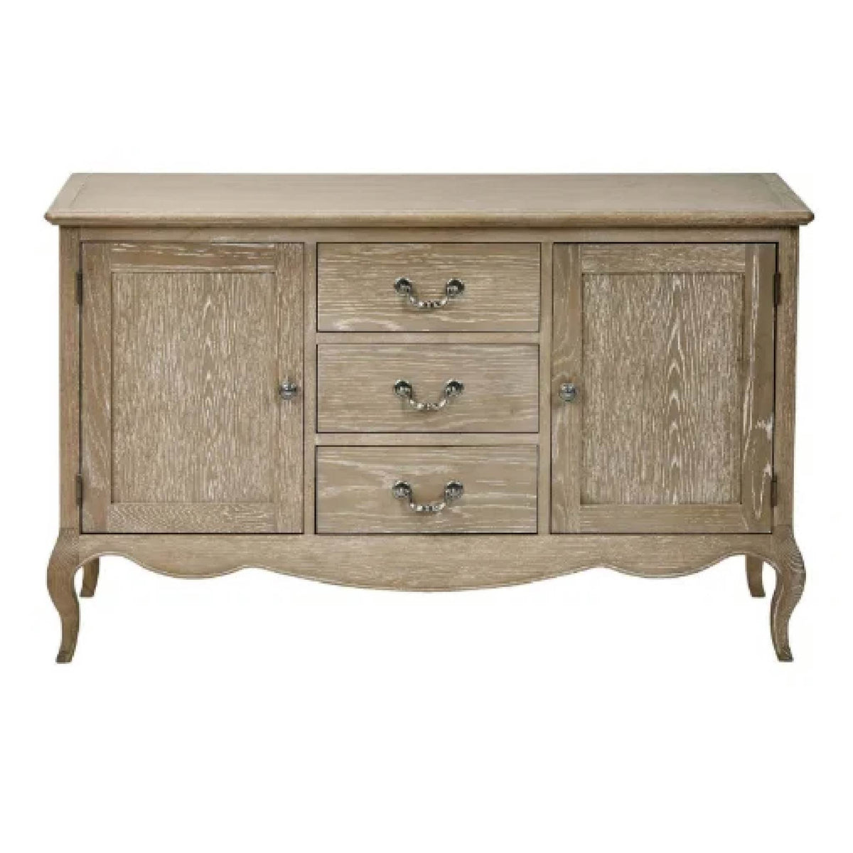 Julian Bowen Camille French Style 2 Door 2 Drawer Sideboard - Limed Oak