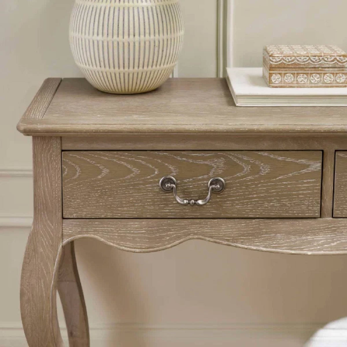 Julian Bowen Camille Console Table - Limed Oak