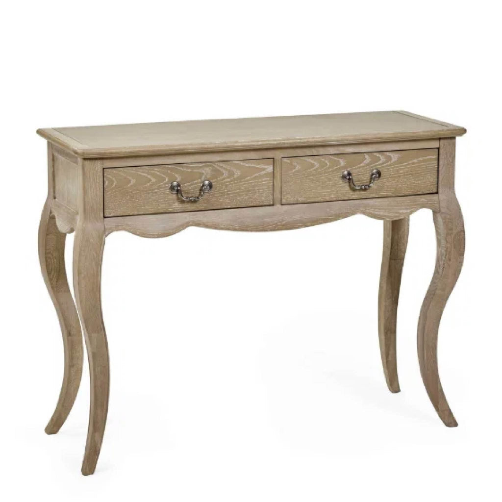 Julian Bowen Camille Console Table - Limed Oak