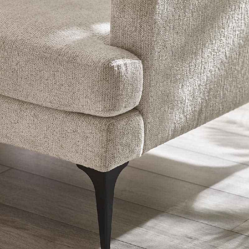 Carrera Oyster Cream Chenille 3 Seater Sofa
