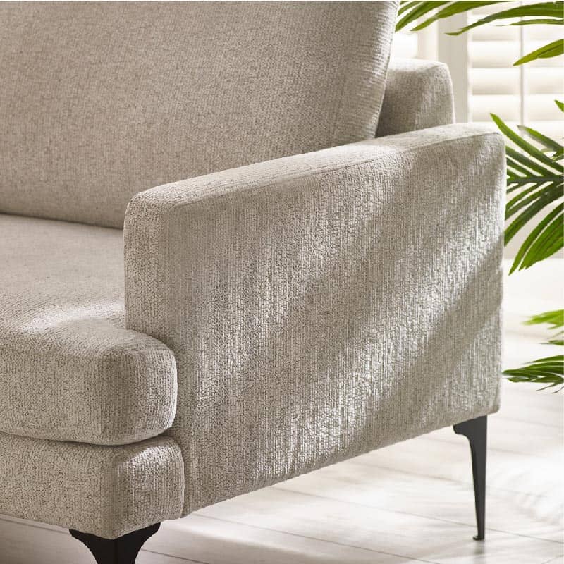 Carrera Oyster Cream Chenille 3 Seater Sofa