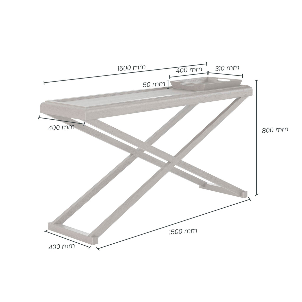 DI Designs Bentley Console Table, Oak