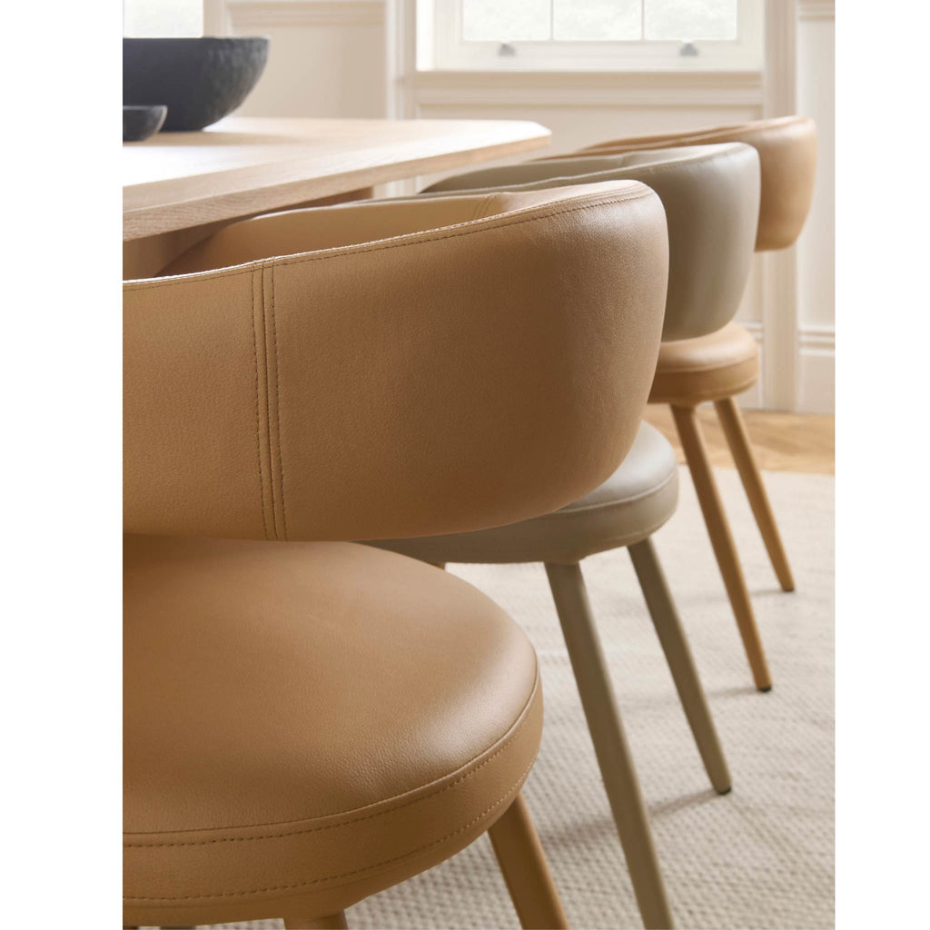 Oban Vegan Leather Dining Chair Camel