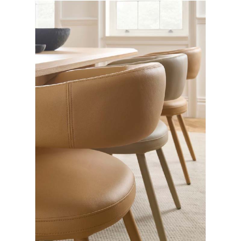Oban Vegan Leather Dining Chair Camel
