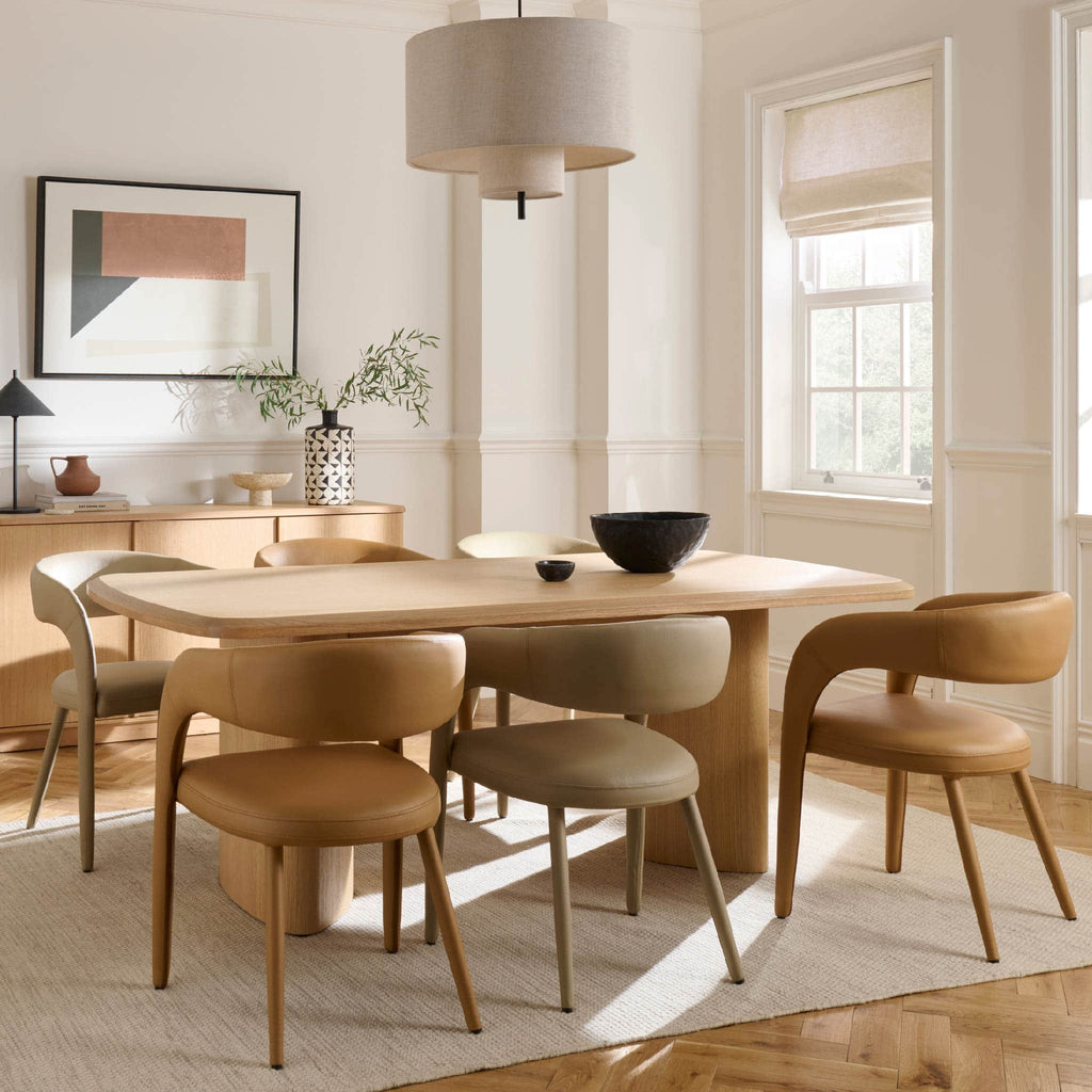 Oban Vegan Leather Dining Chair Taupe