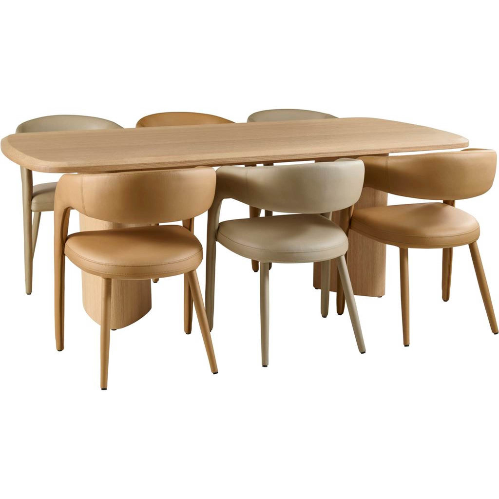 Oban Vegan Leather Dining Chair Taupe