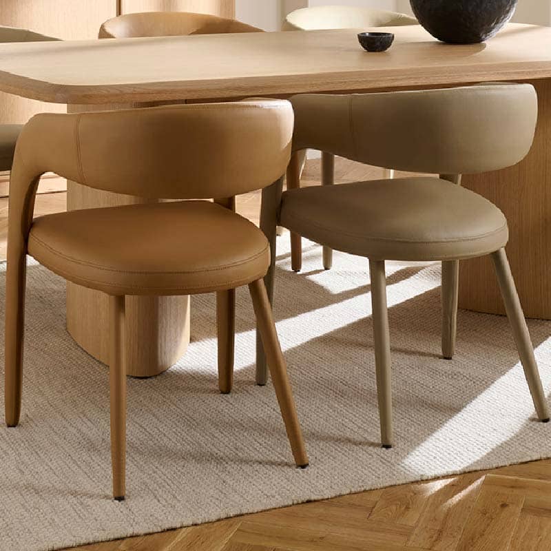 Oban Vegan Leather Dining Chair Camel