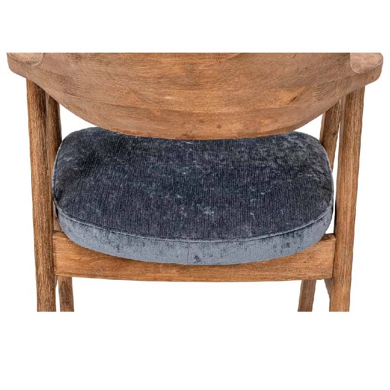 Skye Wooden Dining Chair with pewter seat pad