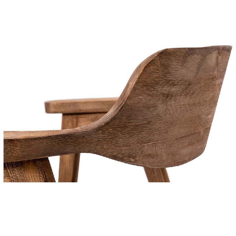 Skye Wooden Dining Chair with pewter seat pad