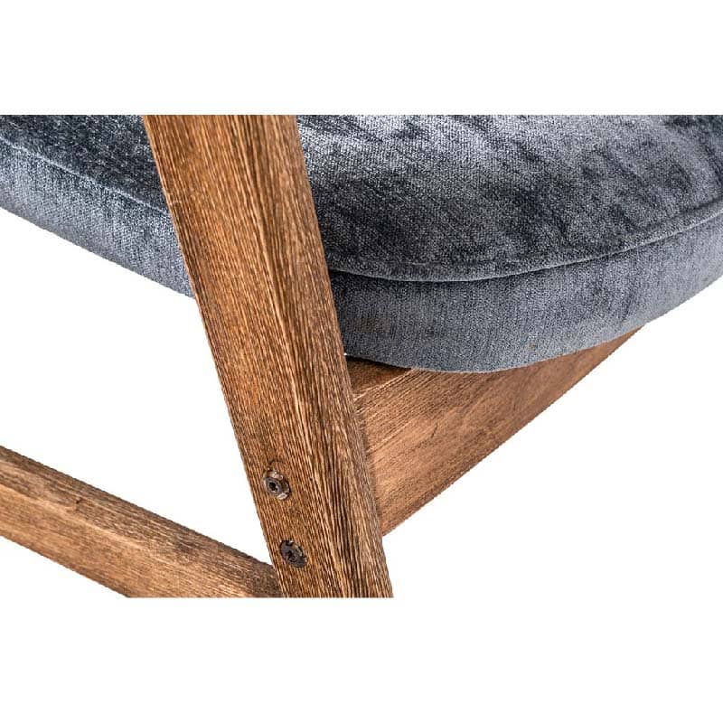 Skye Wooden Dining Chair with pewter seat pad