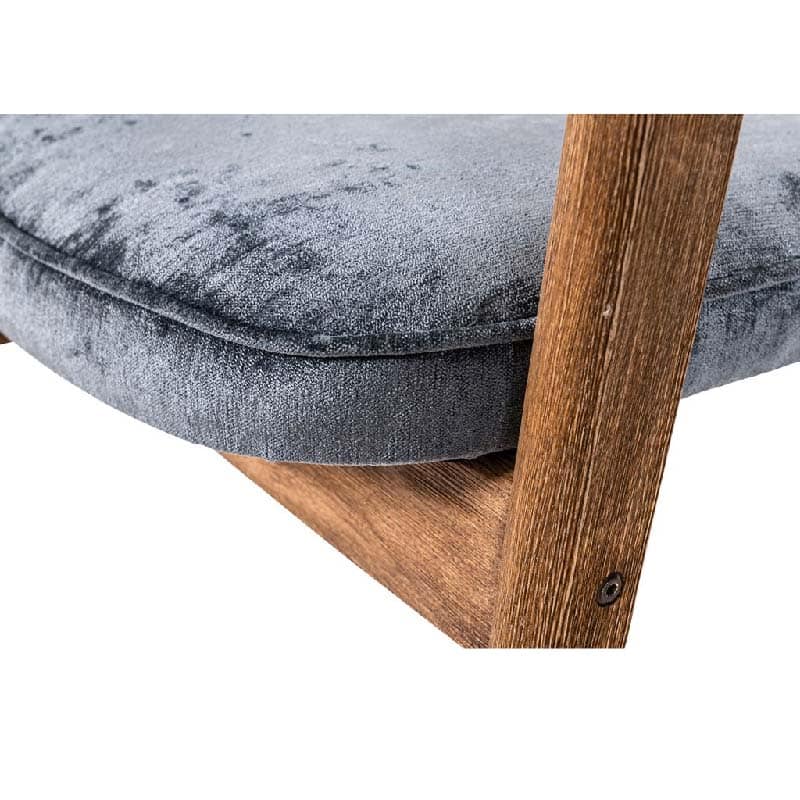 Skye Wooden Dining Chair with pewter seat pad