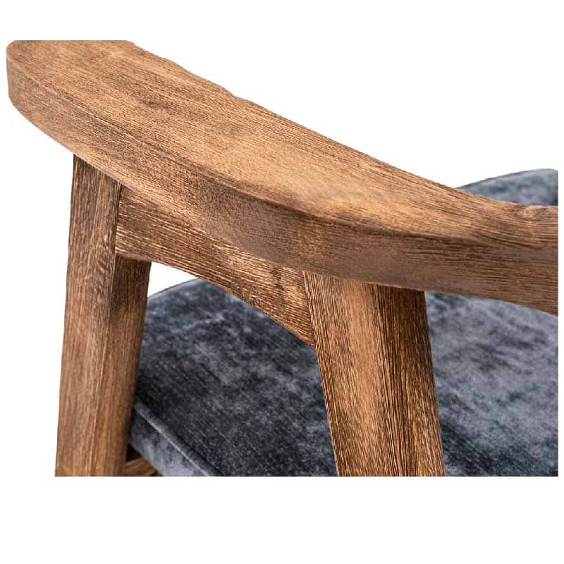 Skye Wooden Dining Chair with pewter seat pad