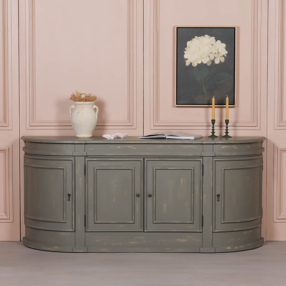 Antoinette Vintage French Chic Curved Sideboard